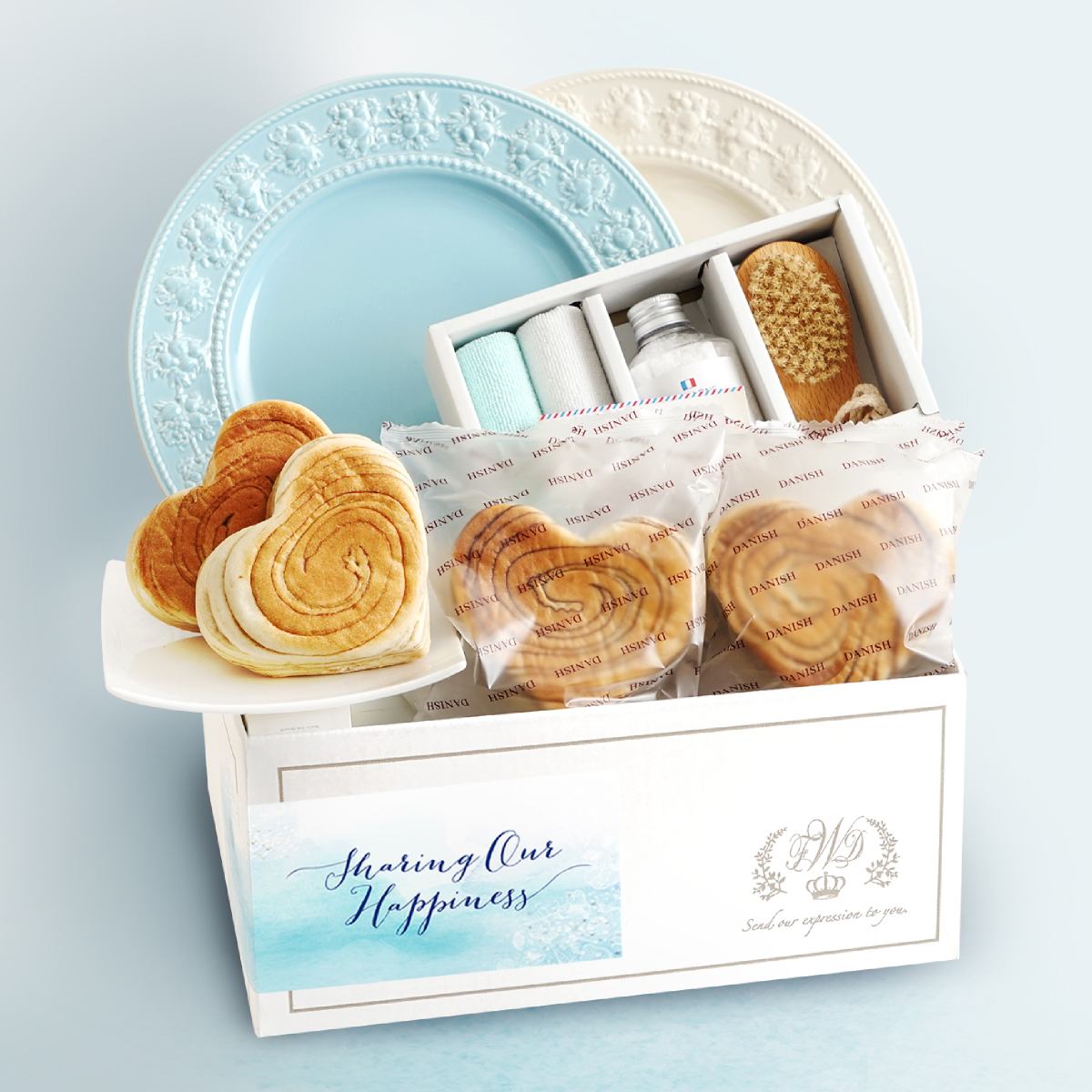 3品セット マリン Wedgwood ウェッジウッド フェスティビティ アイボリー ブルー プレート27cm ペア おいしいデニッシュハート メイプル チョコマーブル バスツーリスト バスソルトセットa ヒキタク 引き出物 宅配便セットならpiary ピアリー