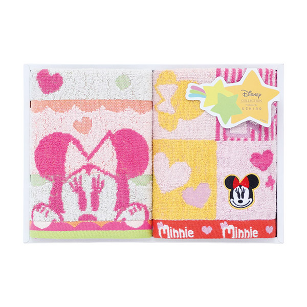 12％OFF】ディズニー ハピネスフレーク フェイスタオル2P（ピンク