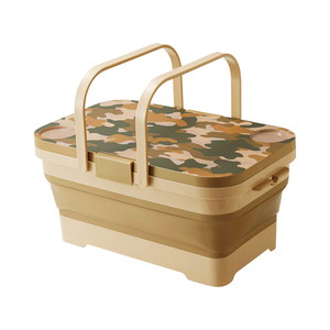 折りたたみバスケット&テーブル Milargo（カーキ）