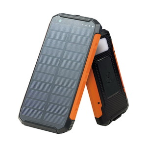 エアジェイ ソーラーワイヤレス充電モバイルバッテリー（オレンジ）