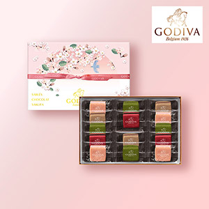 GODIVA サブレショコラ 桜 (14個入) +Thank you 3P BOX|内祝い・お返し