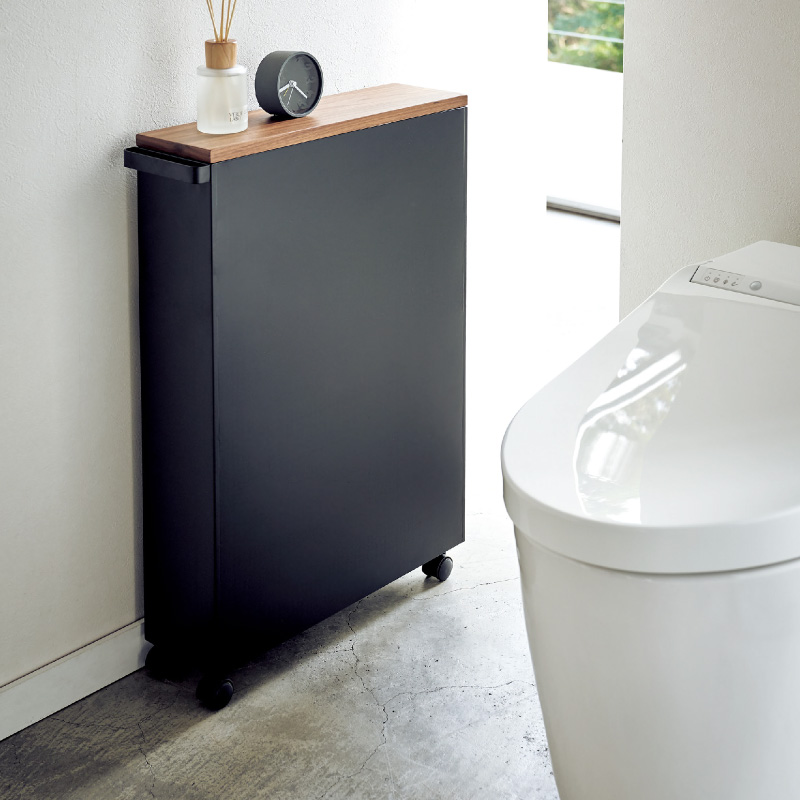 山崎産業 tower タワー ハンドル付きトイレスリムラック tower（タワー） ハンドル付きスリムトイレラック ホワイト 1個
