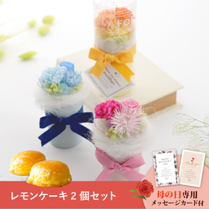 【送料無料】母の日フラワーギフト チェリッシュ さっちん工房 レモンケーキ2個セット