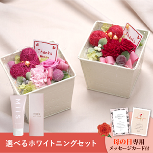 【送料無料】母の日フラワーギフト フェアリーハート 選べるホワイトニングセット