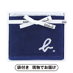アニエスベー abマリニエール フェイスタオル（ダークブルー）