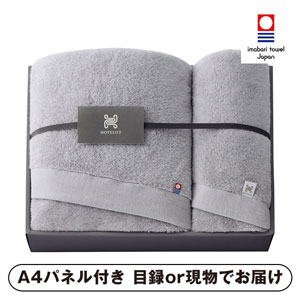 今治タオル HOTELIST バス1P・フェイスタオル1P（グレージュ）【パネル・目録付】