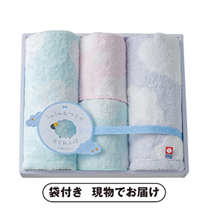 天使のふわもこ ふわふわひつじのかくれんぼ ウォッシュ2P・タオルハンカチ2P