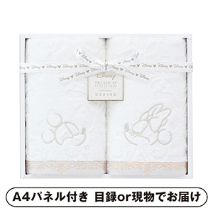 ディズニー プレミアム エターナリー フェイスタオル2P（ホワイト）【パネル・目録付】