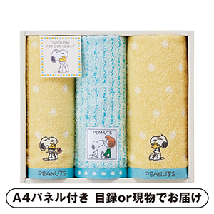 ピーナッツ スヌーピー ハグ フェイス1P・ウォッシュタオル2P【パネル・目録付】