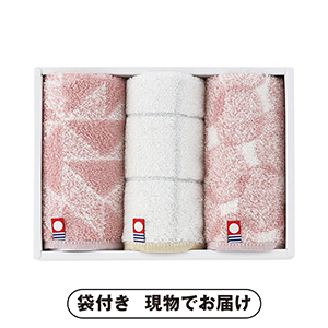 Pucci 今治タオルハンカチ3P（ピンク）