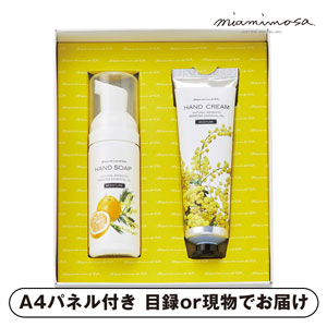 ミアミモザ ハンドクリーム&ハンドソープ【パネル・目録付】