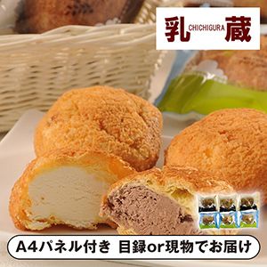 乳蔵 爽やかクリームのシューセット【パネル・目録付】