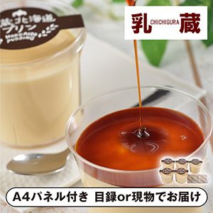 乳蔵 北海道プリン5個【パネル・目録付】