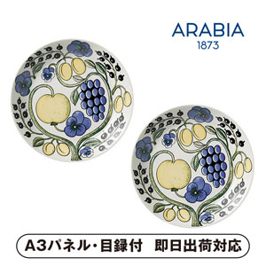 アラビアパラティッシ プレート 21cm カラーペア【パネル・目録付】