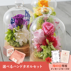 【送料無料】母の日フラワーギフト ボーテS 選べるハンドタオルセット