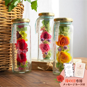 母の日フラワーギフト ボトルメール