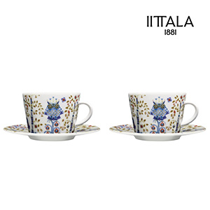 【Iittala】タイカ コーヒーカップ&ソーサー ホワイト ペア