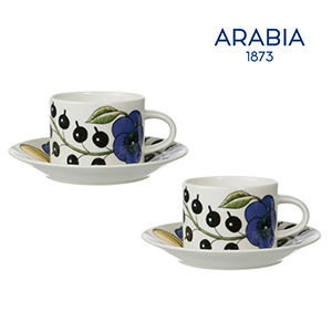 【Arabia】アラビア パラティッシ ティーC／S カラー ペア