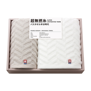 超無撚糸 バスタオル半分時代1P・フェイスタオル1P