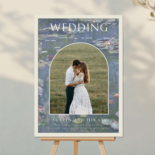 11％OFF】フォトウェルカムボード（クロード・モネ 睡蓮）|ウェルカム