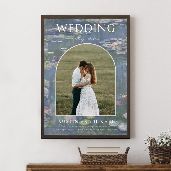 フォトウェルカムボード（クロード・モネ 睡蓮）|ウェルカムボードなら