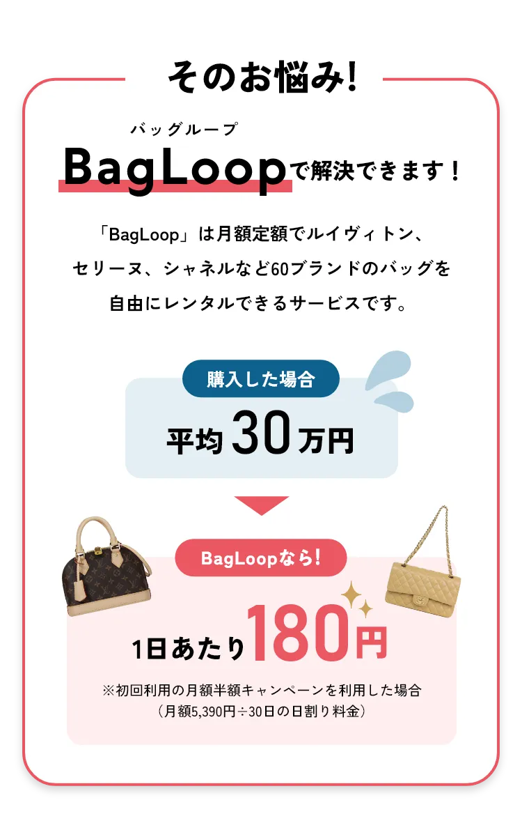 そのお悩み！BagLoopで解決できます！