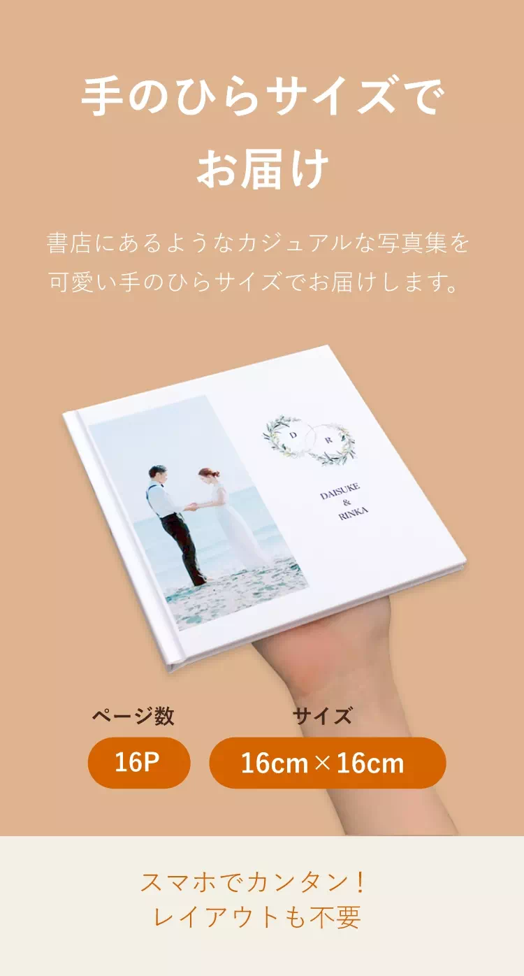 手のひらサイズでお届け