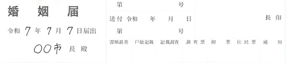 1. 届出日と届出先｜婚姻届を提出する日や市町村を書く
