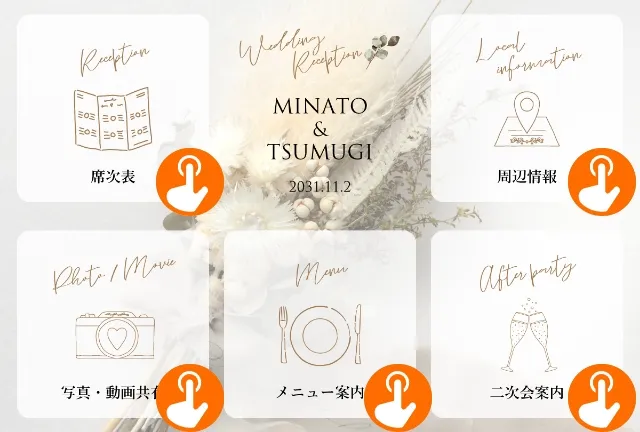 結婚式当日 メニュー