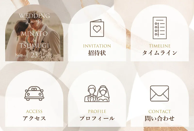 LINEリッチメニューの一例