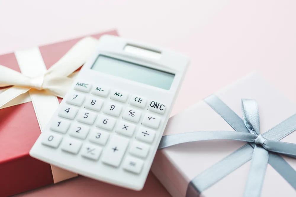 電卓とプレゼント