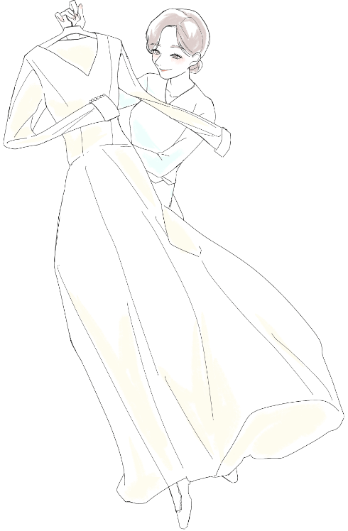 ドレスを来た女性