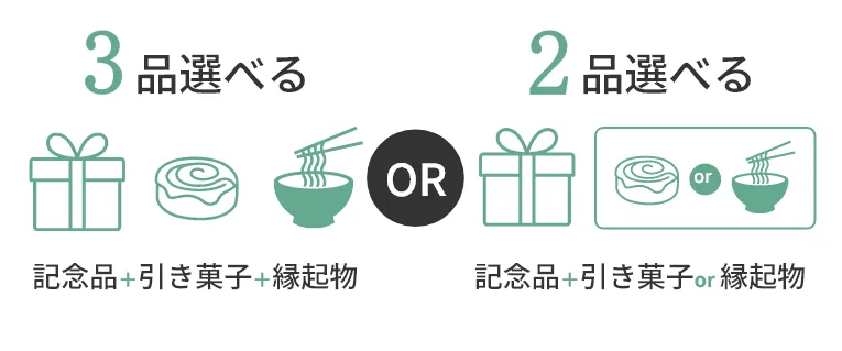 引き出物カード 3品or2品