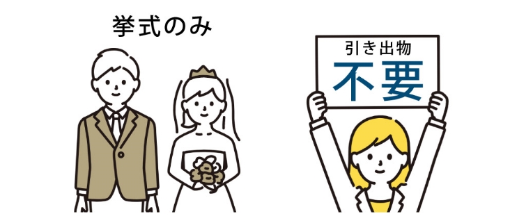 挙式だけの場合は引き出物は不要