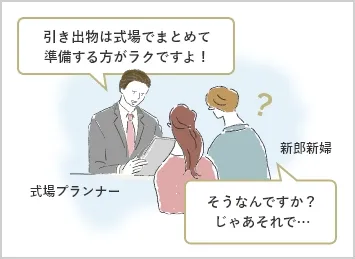 引き出物 式場で注文