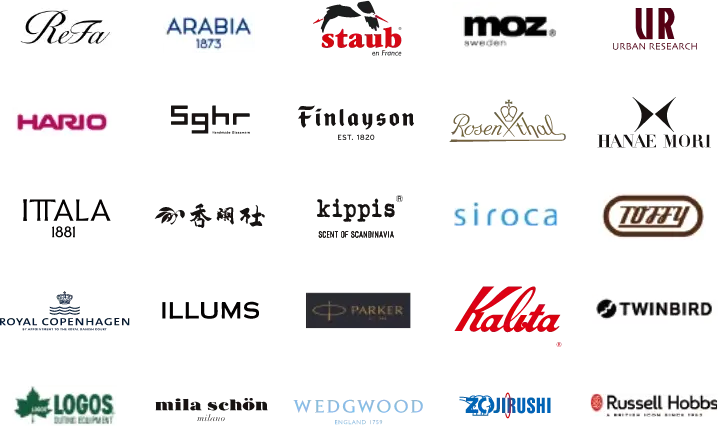 取り扱いブランド一覧ロゴ