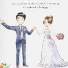 似顔絵ウェルカムボードでオリジナル結婚式に