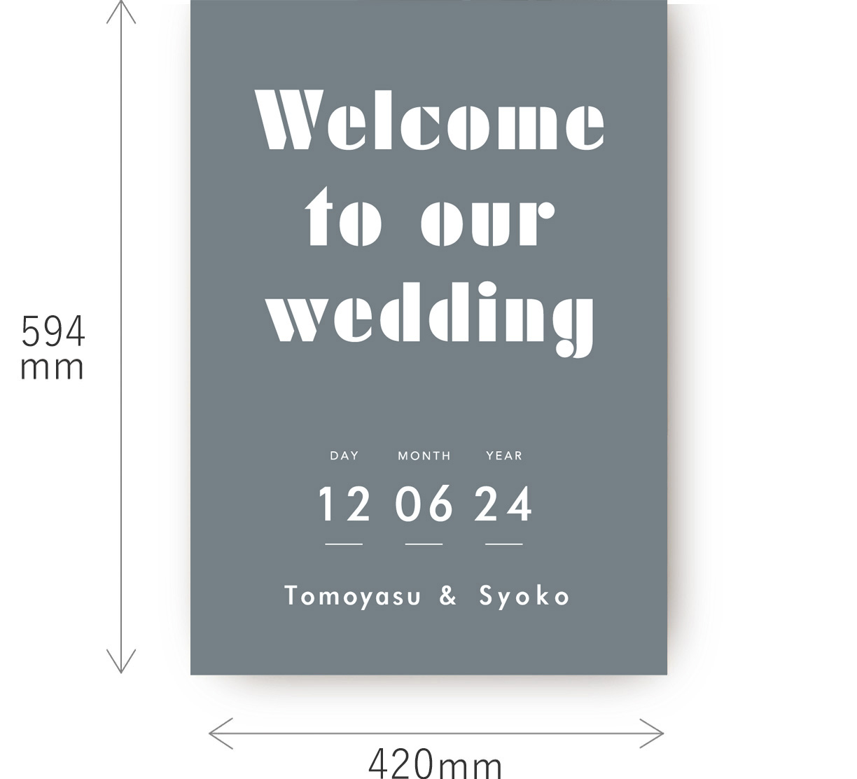 グラフィック ウェルカムボード（ダスティ・ポップ ダークグレー