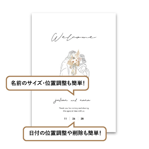 グラフィック ウェルカムボード（ニュアンセスアート エバー