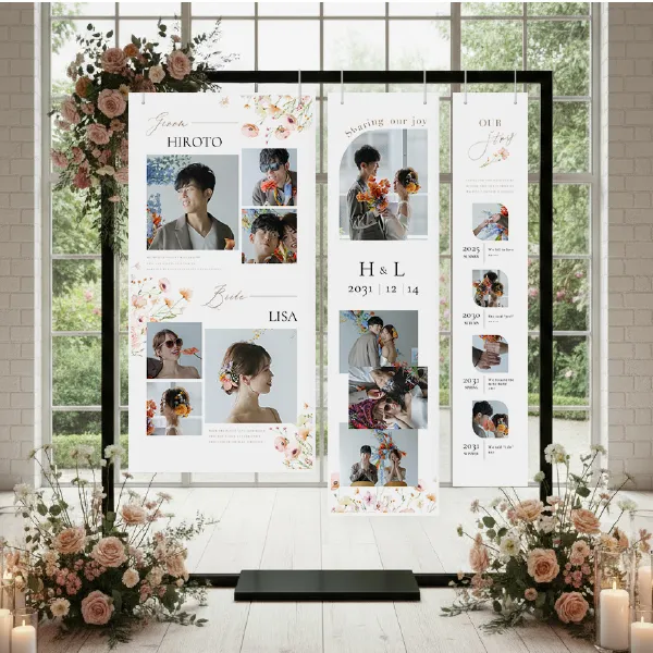 フォトブース　タペストリ　結婚式 フォトブース タペストリ 結婚式 Lサイズ】ウェディング