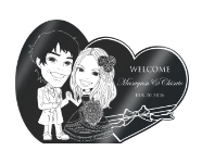 クリアな似顔絵ボード