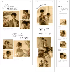 ウェディング タペストリー ボヘミアン タペストリー 】 受付タペストリー 2枚 ( GROOM & BRIDE ) 45