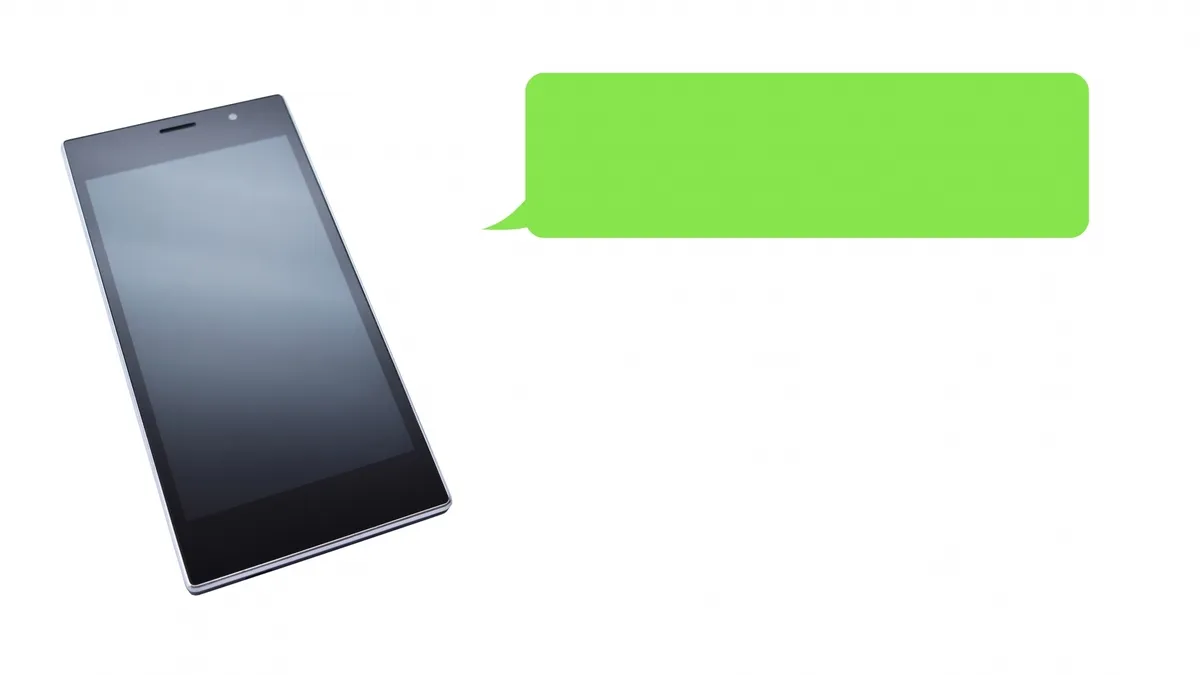 スマートフォンでメッセージを送る