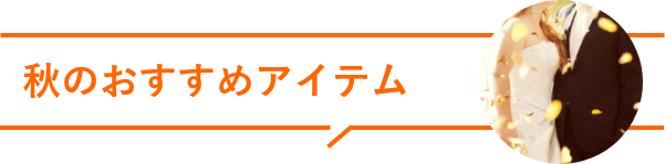 秋のおすすめアイテム